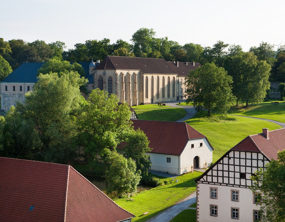 Blick auf die Klosteranlage Dalheim