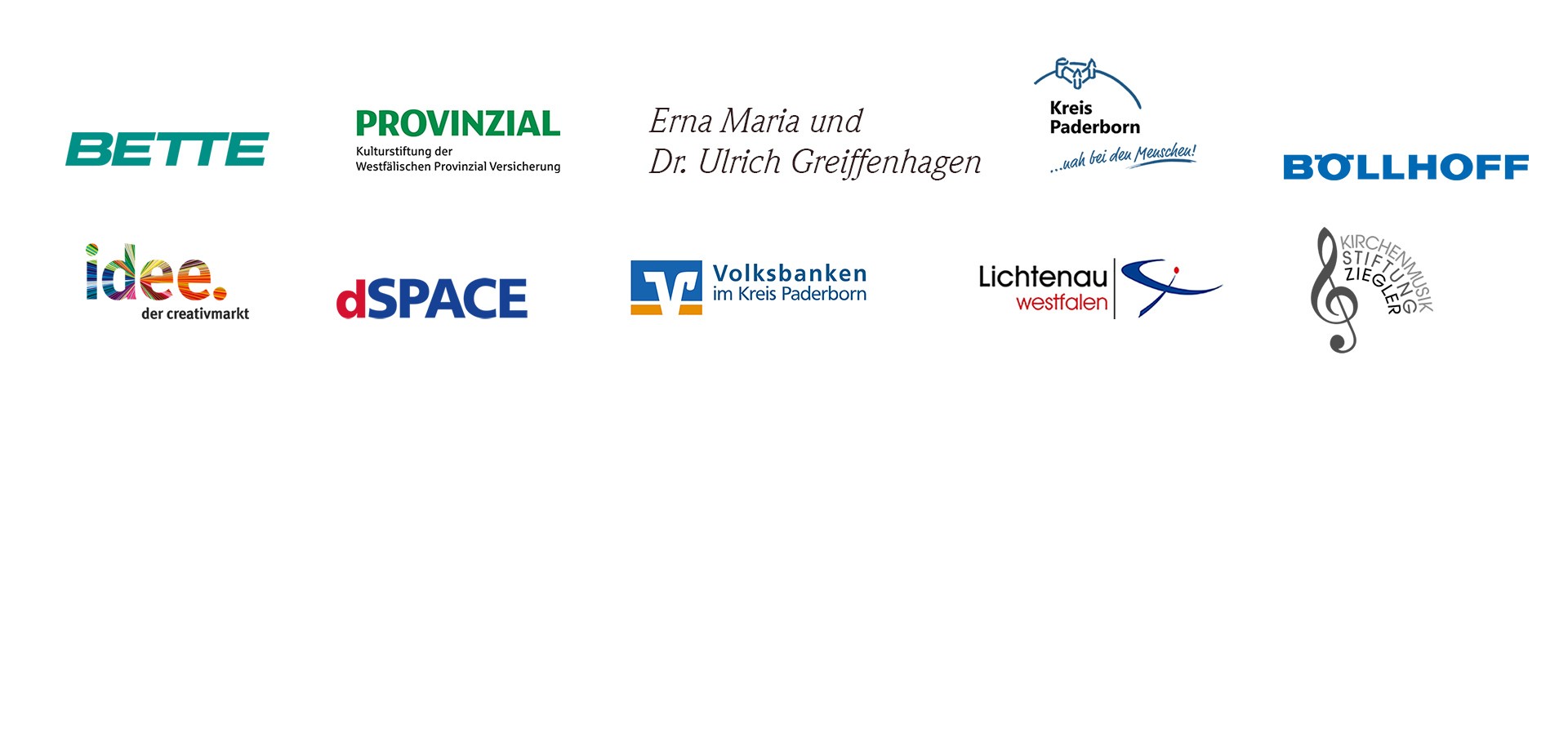 Logos der zehn Unternehmen und Institutionen der Region unterstützen den Dalheimer Sommer. Logos der zehn Unternehmen und Institutionen der Region unterstützen den Dalheimer Sommer.