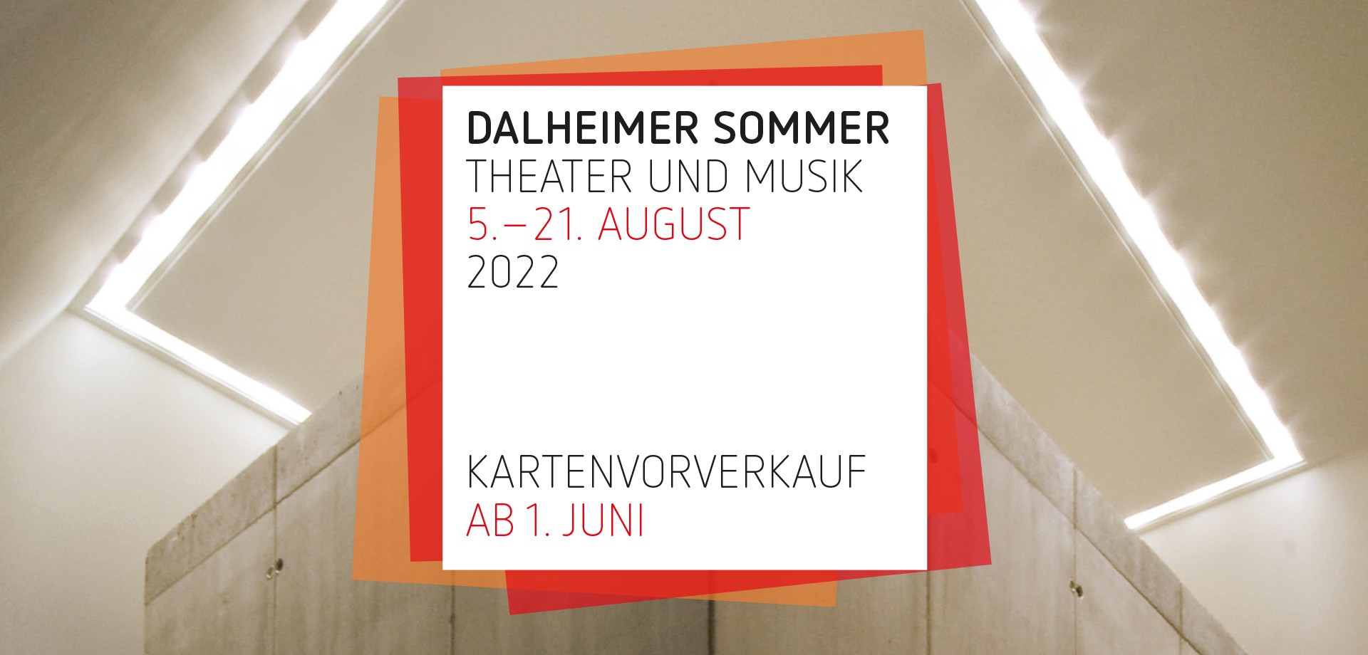 Titelmotiv des Dalheimer Sommers 2022: Theater und Musik, 5. bis 21. August 2022.