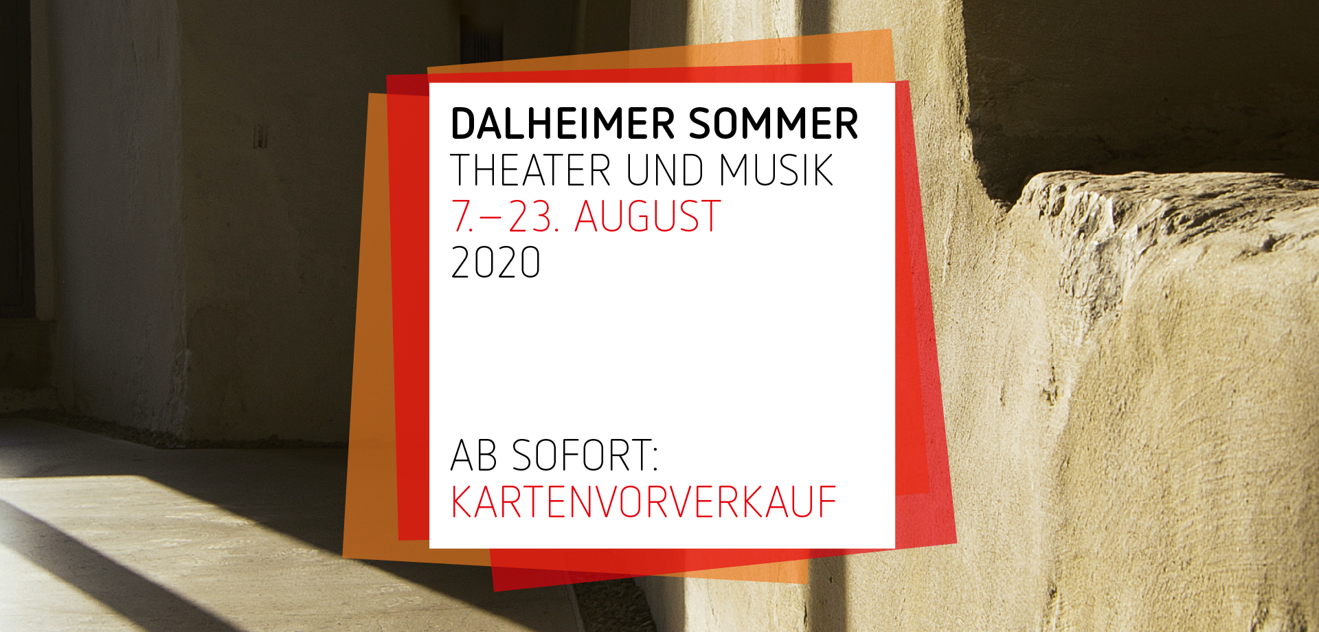 Das Logo des Dalheimer Sommers: Theater und Musik vom 7. bis 23. August 2020. Ab sofort: Kartenvorverkauf. Foto: LWL/K+N Das Logo des Dalheimer Sommers: Theater und Musik vom 7. bis 23. August 2020. Ab sofort: Kartenvorverkauf. Foto: LWL/K+N